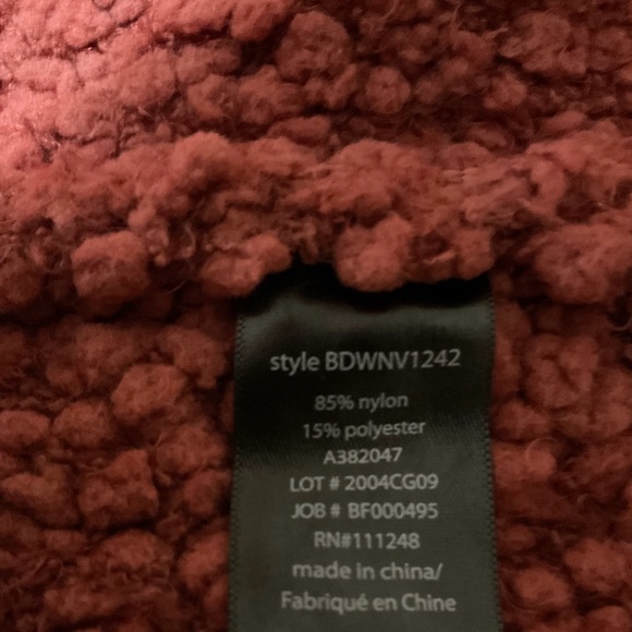 BAREFOOT DREAMS COLLAR OPEN FRONT HEAVY CARDIGAN JACKET 2 Lg pockets SM Rosewood - Picture 5 of 5